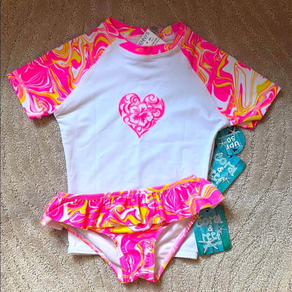 NEW Coral & Reef Beschwear Short Sleeve Bikini from Denny’s x Lester’s